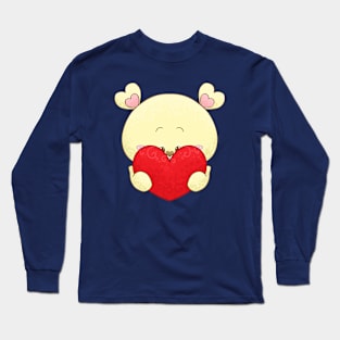 Bear Holding a Big Heart Long Sleeve T-Shirt